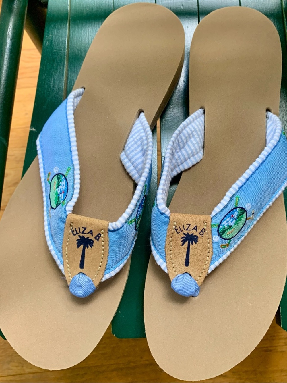 ELIZA B Women's Golf Motif Sandals NWOT